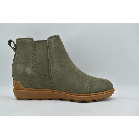Sorel Womens Size 7.5 Evie II Chelsea Waterproof Stone Green Booties Boots Shoes - Picture 5 of 13
